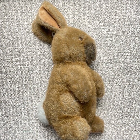 Vintage 1989 24k Polar Puff Brown Bunny Rabbit Stuffed Animal Plush Buck Teeth - Picture 5 of 9